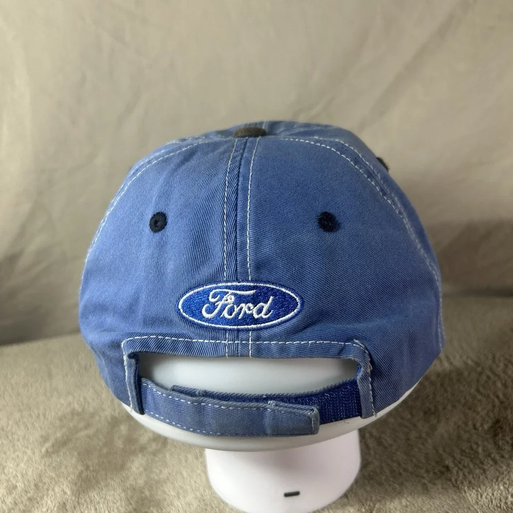 Official Ford Mustang Baseball Cap Blue Adjustable Ford Racing Hat